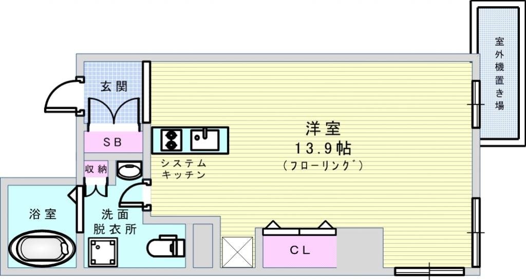 ルクレ北堀江の物件間取画像