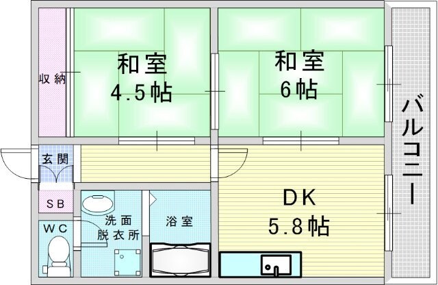 エスポワール福島の物件間取画像