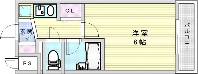 エスリード梅田新道第2の物件間取画像