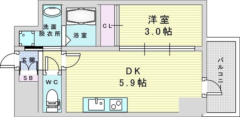 セレニテ新大阪グランデ　シュッドの物件間取画像