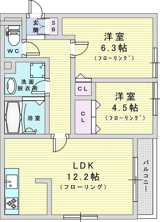 Maison de Espoir 豊里の物件間取画像