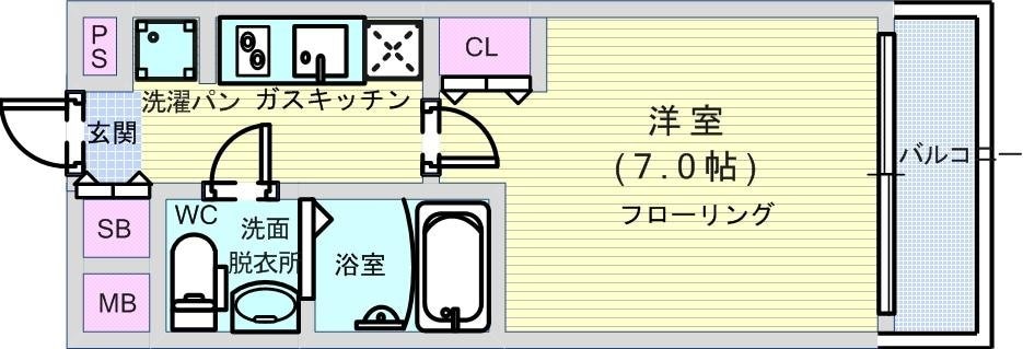 ルクレ新町レジデンスの物件間取画像