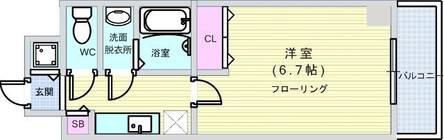 シャルマンフジ大阪城南の物件間取画像