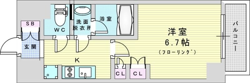 ザ・パークハビオ塚本の物件間取画像