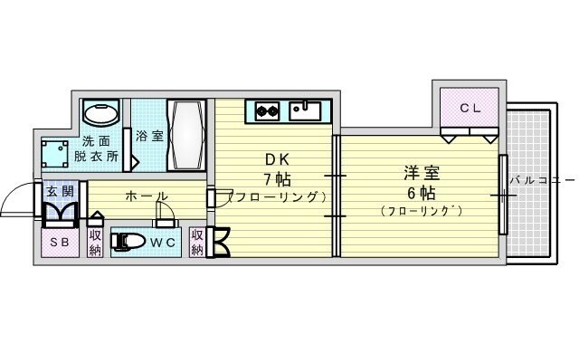 ニッケノーブルハイツ江坂の物件間取画像