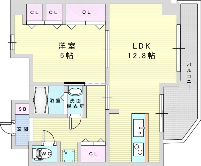 セレブコート新北野の物件間取画像