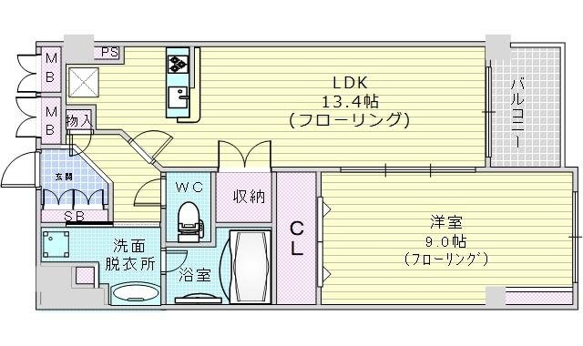 グレンパーク梅田北の物件間取画像