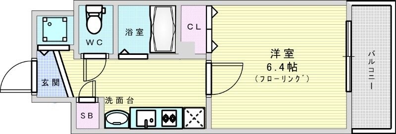 プレサンス新大阪クレスタの物件間取画像