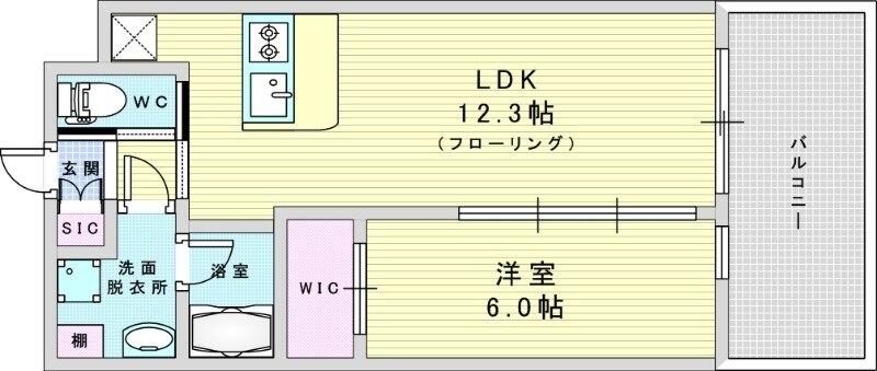 プレジオ三国ASIANの物件間取画像