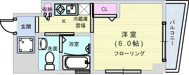 オリエントシティ南堀江Ⅱの物件間取画像