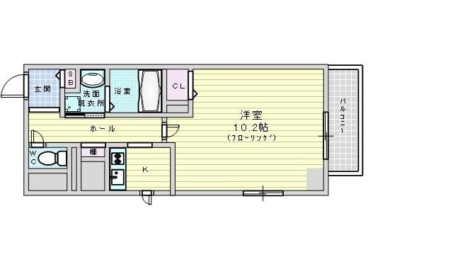 フレール江坂レジデンシャルの物件間取画像