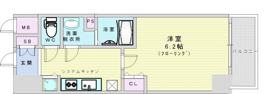 ポルト・ボヌール梅田WESTの物件間取画像