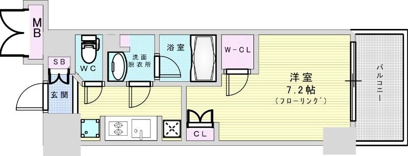 THE　MUTUAL　江坂の物件間取画像