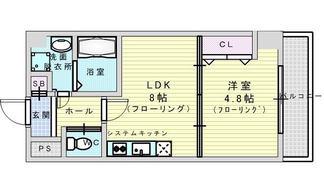 プレジールの物件間取画像