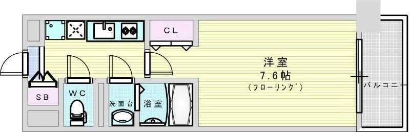 レジュールアッシュJUSOの物件間取画像