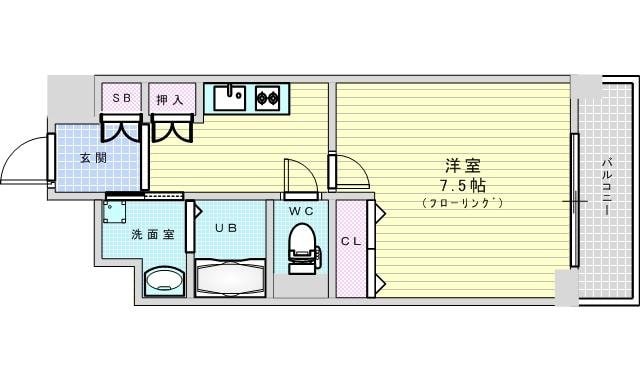 ベルヴィ江坂公園の物件間取画像