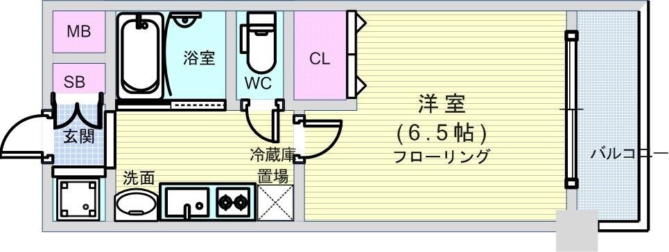 プレサンス中之島公園グラシアの物件間取画像