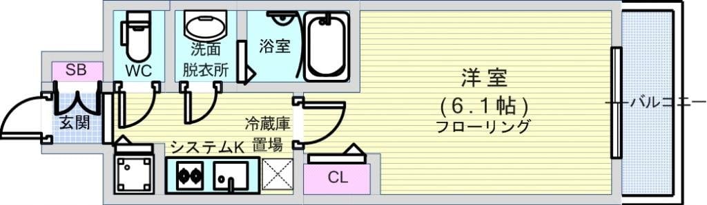 メインステージ京町堀の物件間取画像