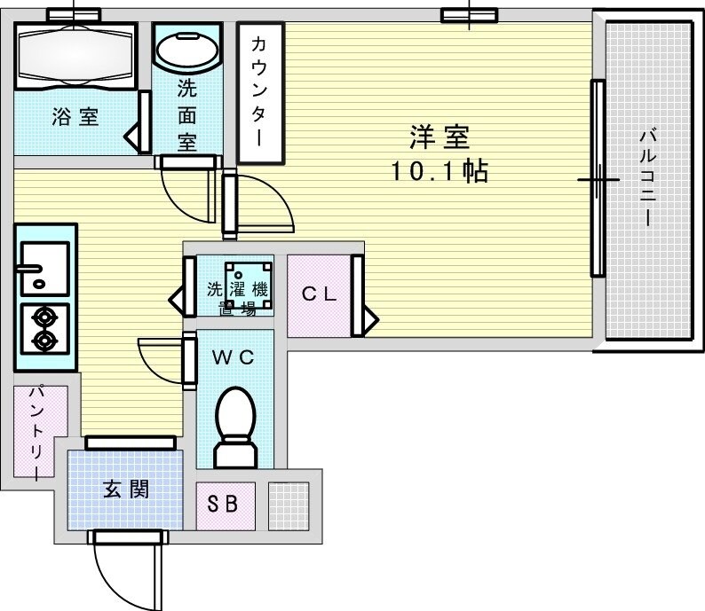 プルメリア東正雀の物件間取画像