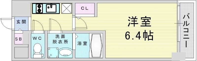 エスリード南森町ラグシスの物件間取画像