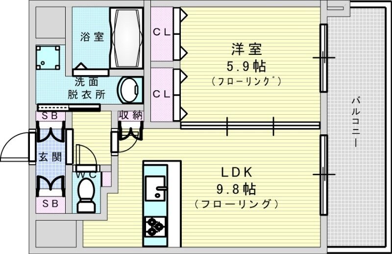 スプランディッド江坂駅前の物件間取画像