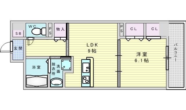 フィールドライト新大阪の物件間取画像