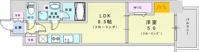 アーバネックス梅田中崎町2の物件間取画像