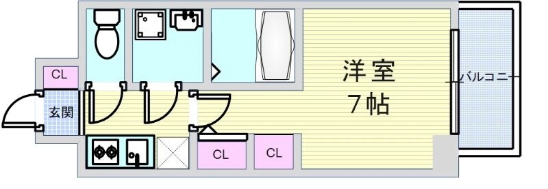 S-RESIDENCEドーム前千代崎の物件間取画像