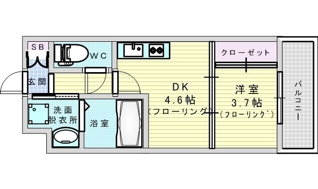 EL-Sia Shin-Osakaの物件間取画像