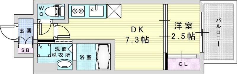 コンフォリア新大阪宮原Qの物件間取画像