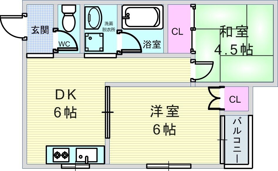 フェローハイツの物件間取画像