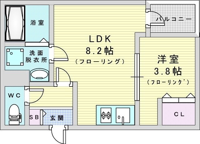 REGIES姫島2の物件間取画像