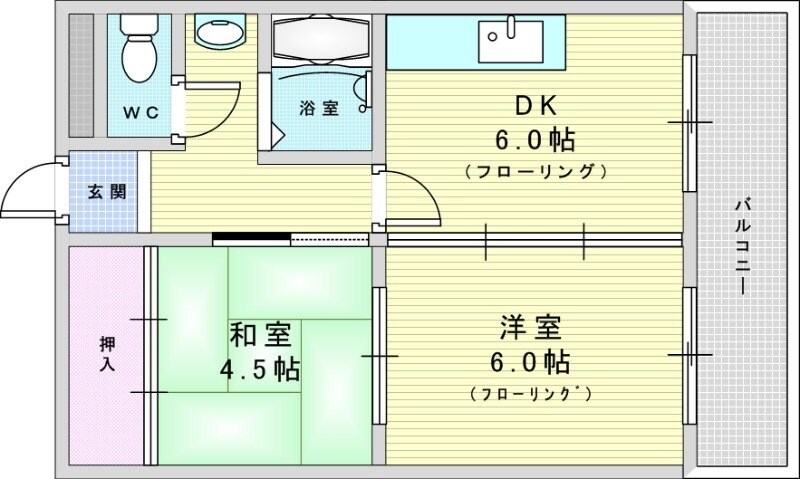 東山マンションの物件間取画像