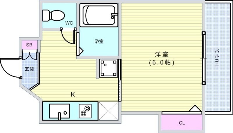 ハーバーライフ市岡の物件間取画像