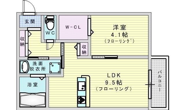 ラシーネ内本町の物件間取画像