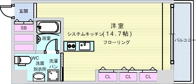 アーデンタワー南堀江の物件間取画像