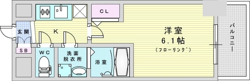 エスリード新北野アーデルの物件間取画像