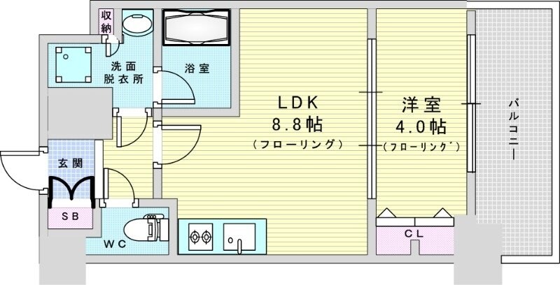 スプランディッド7の物件間取画像