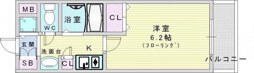 プレサンス梅田インテルノの物件間取画像