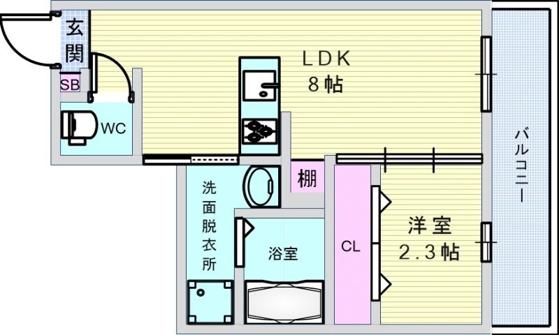 リアコート豊中岡町Ⅱの物件間取画像