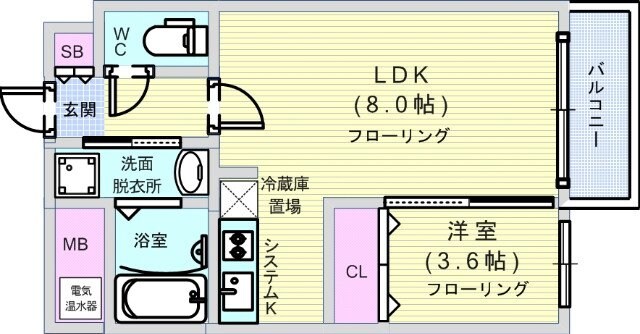 ザ・パーククロス阿波座の物件間取画像