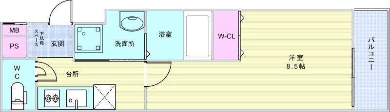 フジパレス池田姫室町の物件間取画像