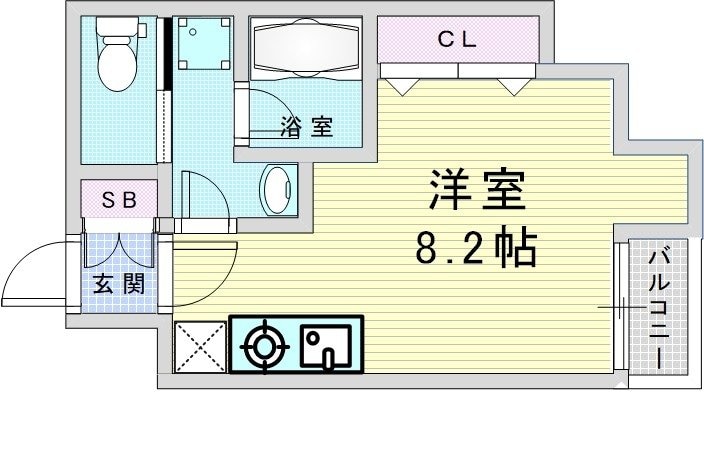 サンネクテール天満橋の物件間取画像