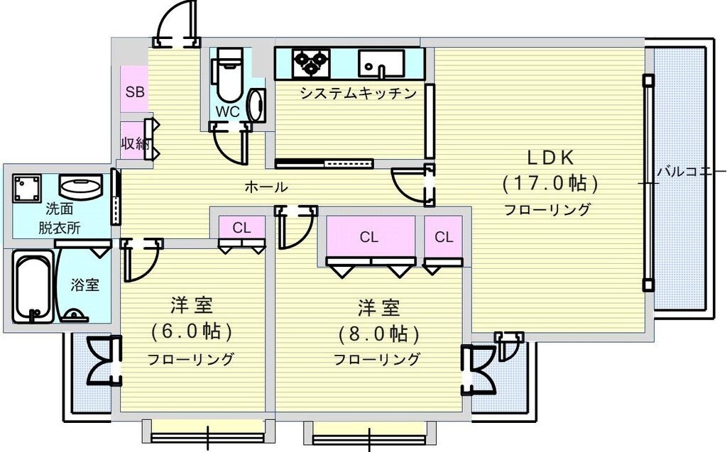 ヴェルデュール南桜塚の物件間取画像