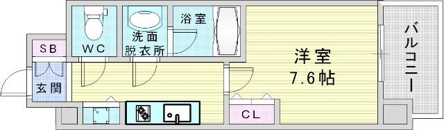 プレサンス野田阪神駅前ザ・ファーストの物件間取画像