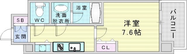 プレサンス野田阪神駅前ザ・ファーストの物件間取画像