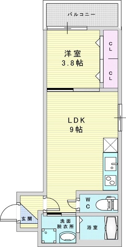 Clair(クレール）の物件間取画像