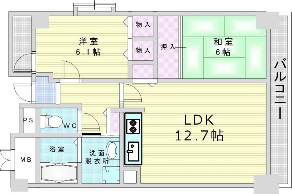 パルハセトン鷺洲の物件間取画像