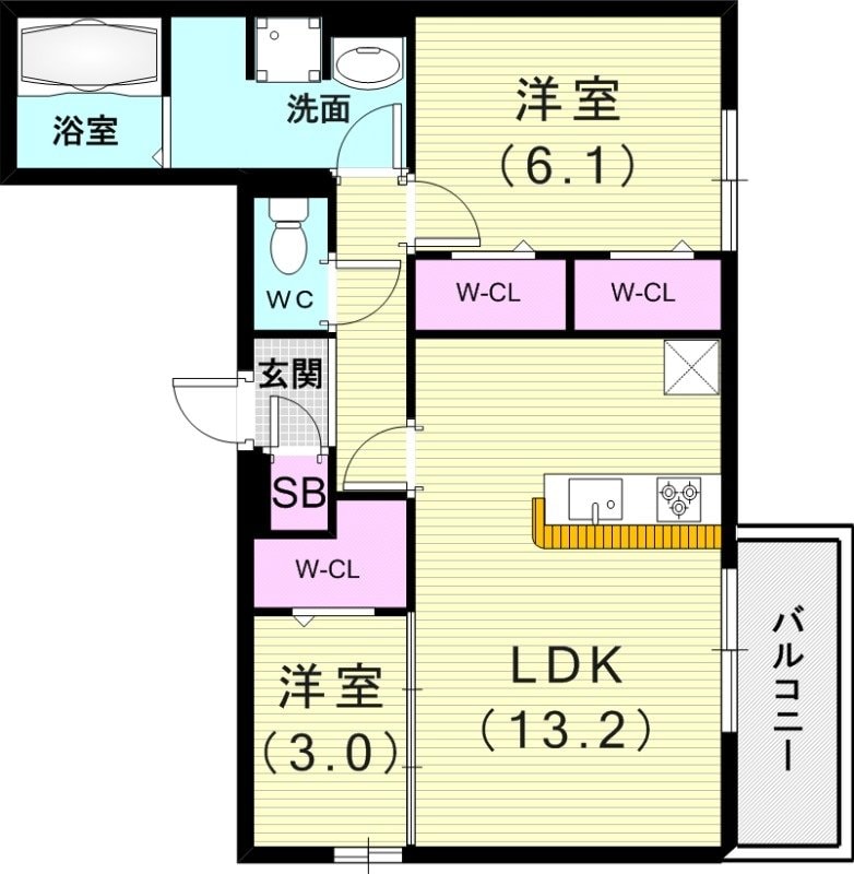 クラシスト服部天神の物件間取画像