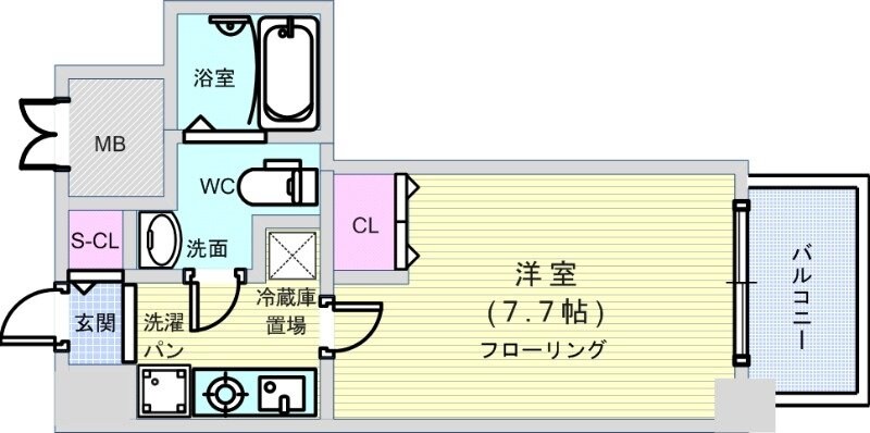 パークアクシス四ツ橋の物件間取画像